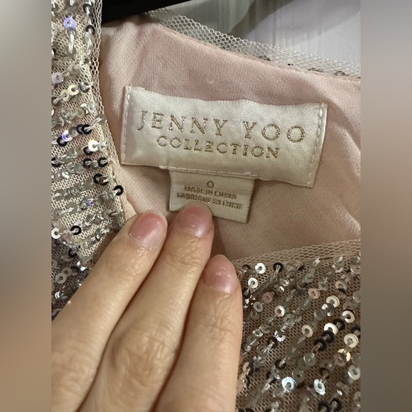 NEW Jenny Yoo New Year’s Eve Angie Dress in Silver Nude New Year’s Eve Dress - Picture 7 of 11